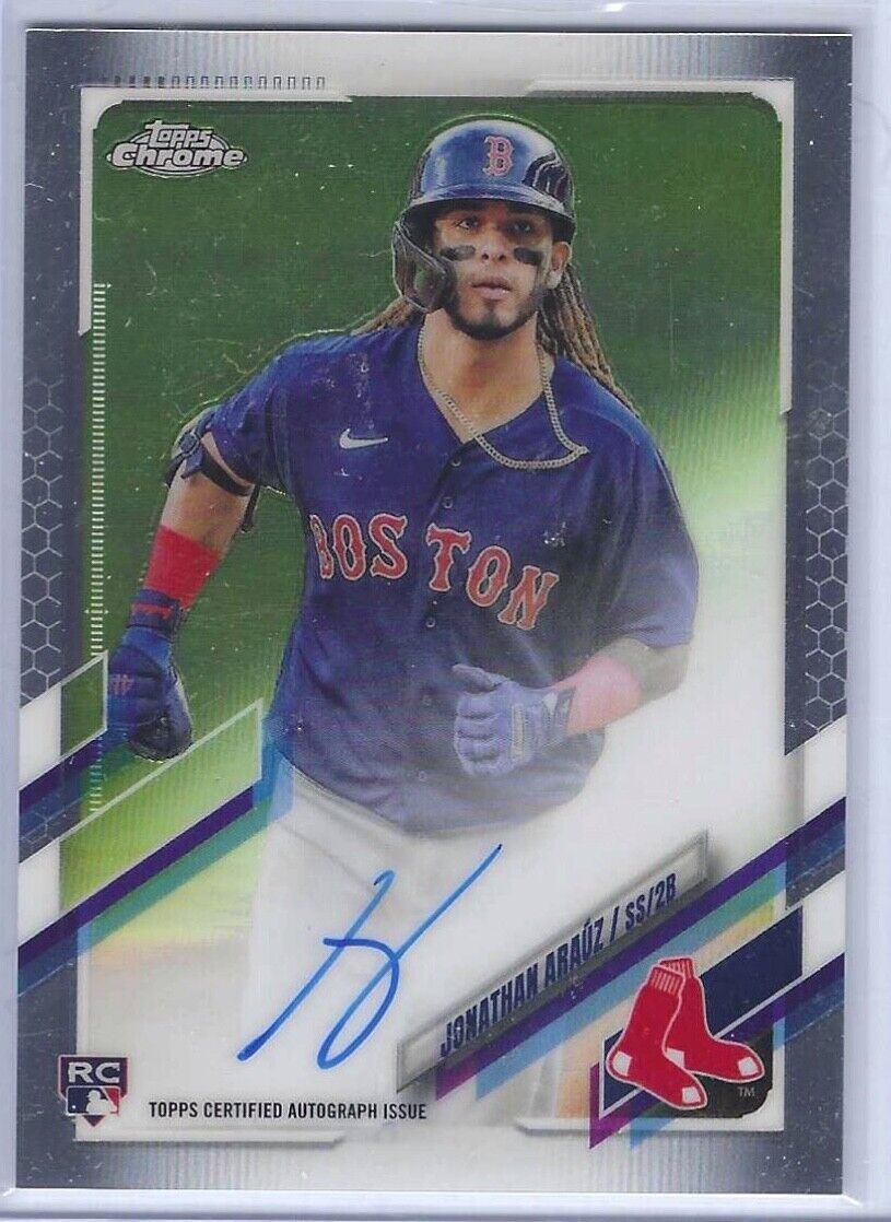 JONATHAN ARAUZ 2021 TOPPS CHROME ROOKIE AUTO RC #RA-JAR