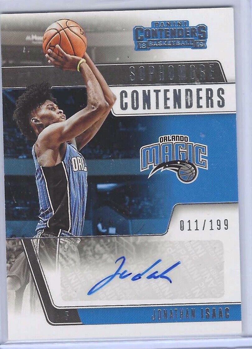 JONATHAN ISAAC 2018-19 PANINI CONTENDERS SOPHOMORE CONTENDERS AUTO #D 011/199