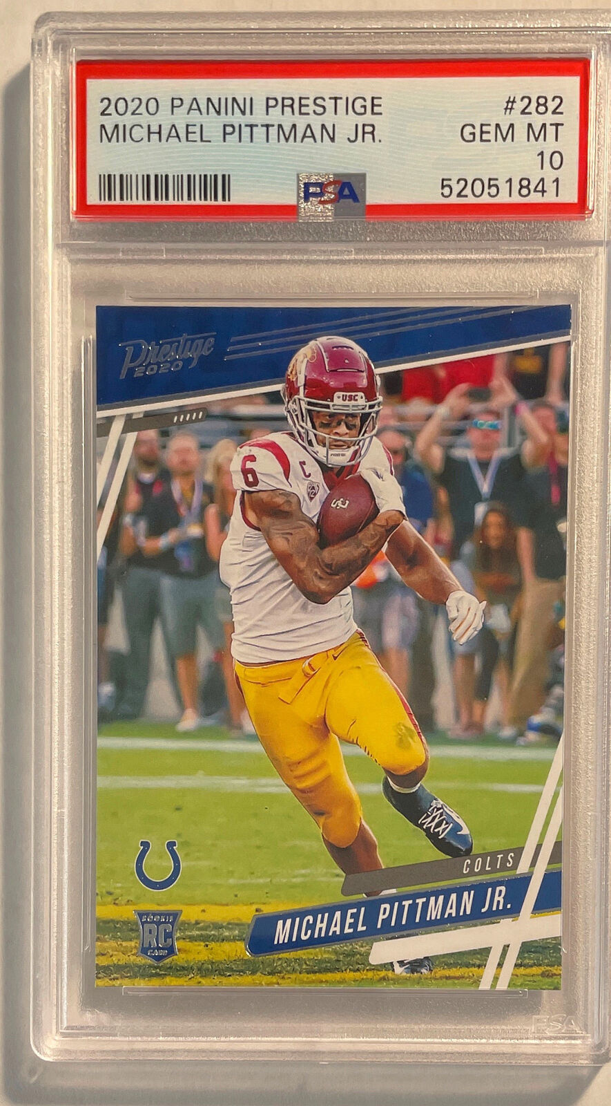 MICHAEL PITTMAN JR. 2020 PANINI PRESTIGE ROOKIE RC #282 PSA 10 GEM MINT POP 12