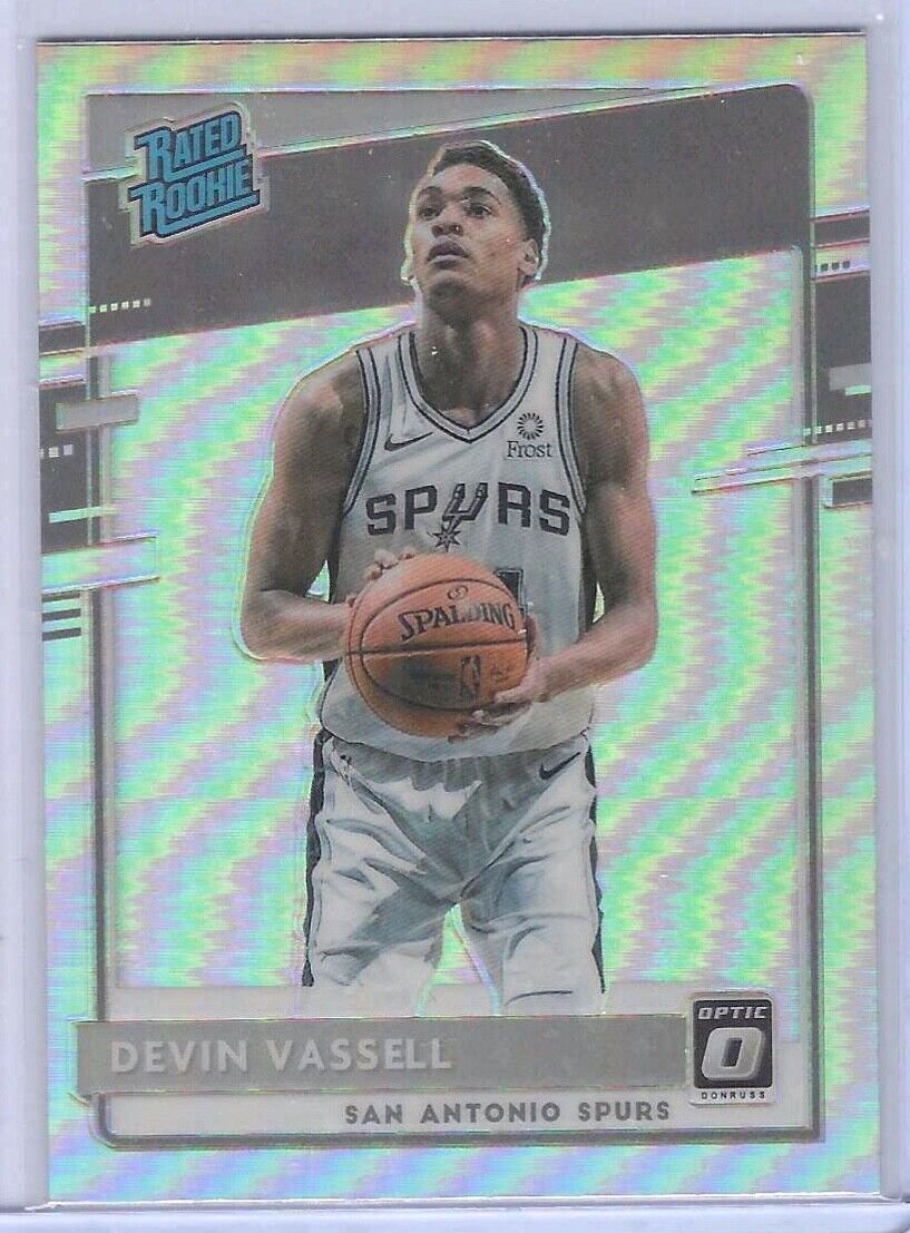 DEVIN VASSELL 2020-21 DONRUSS OPTIC SILVER HOLO PRIZM RATED ROOKIE RC #161