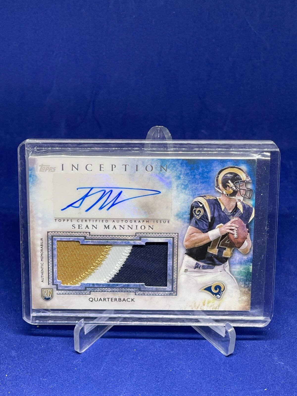 SEAN MANNION 2015 TOPPS INCEPTION PATCH AUTO ROOKIE RC