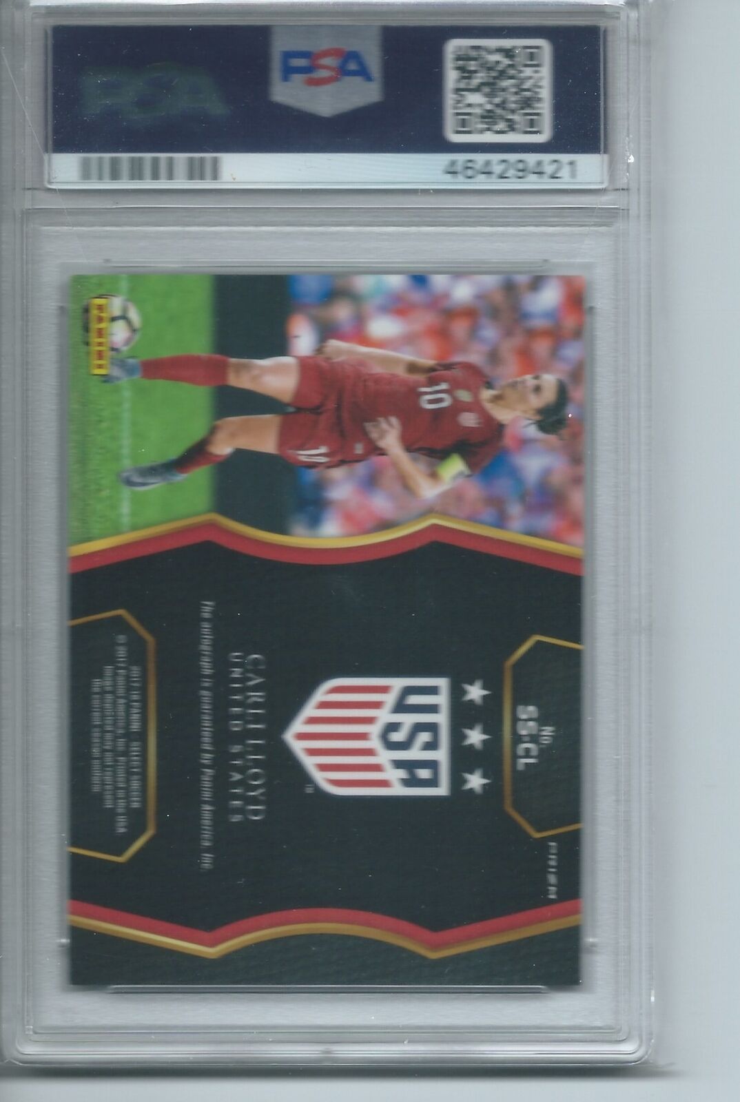 CARLI LLOYD 2017-18 PANINI SELECT SIGNATURES ON CARD AUTO PSA 9 MINT POP 10