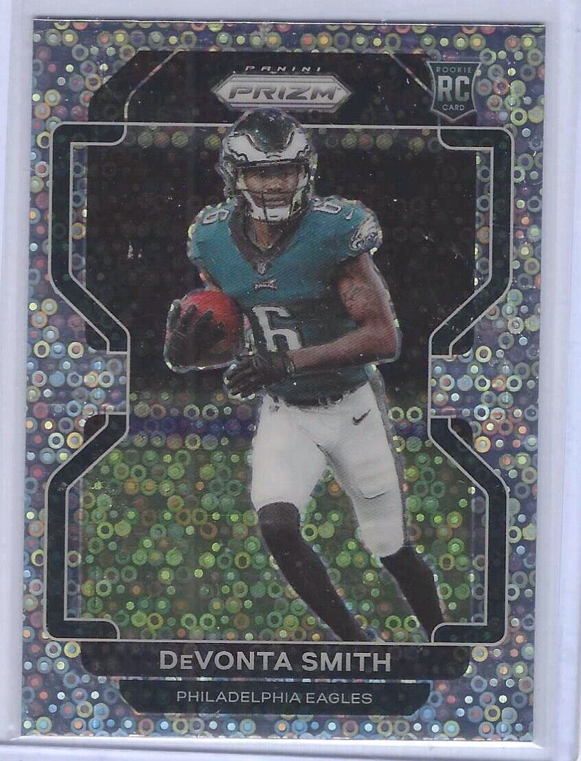 DEVONTA SMITH 2021 PANINI PRIZM SILVER DISCO VARIATION PRIZM ROOKIE RC #V-335