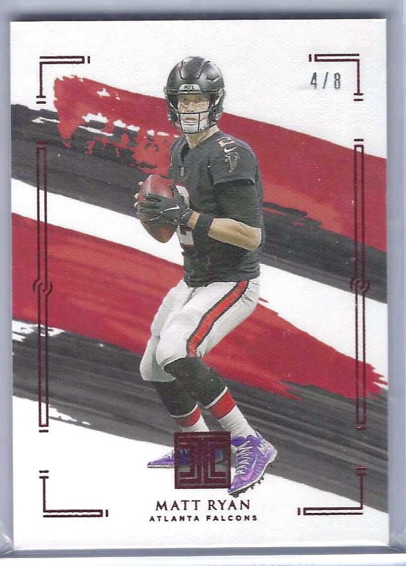 MATT RYAN 2021 PANINI IMPECCABLE RED FOTL BASE #D 4/8