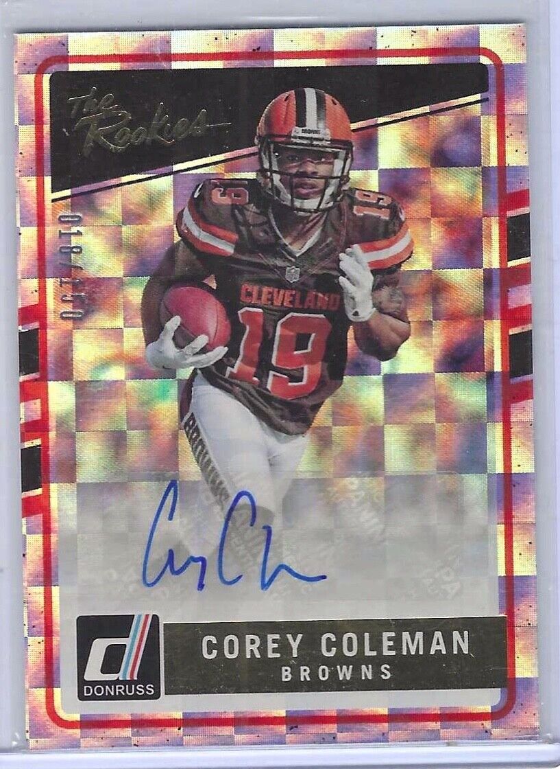 COREY COLEMAN 2016 PANINI DONRUSS THE ROOKIES ROOKIE AUTO RC #D /150