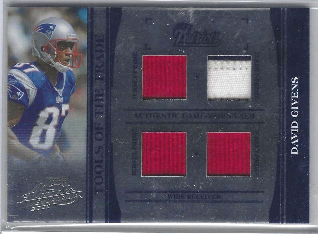 DAVID GIVENS 2006 ABSOLUTE MEMORABILIA TOOLS OF THE TRADE QUAD PATCH #D 10/10