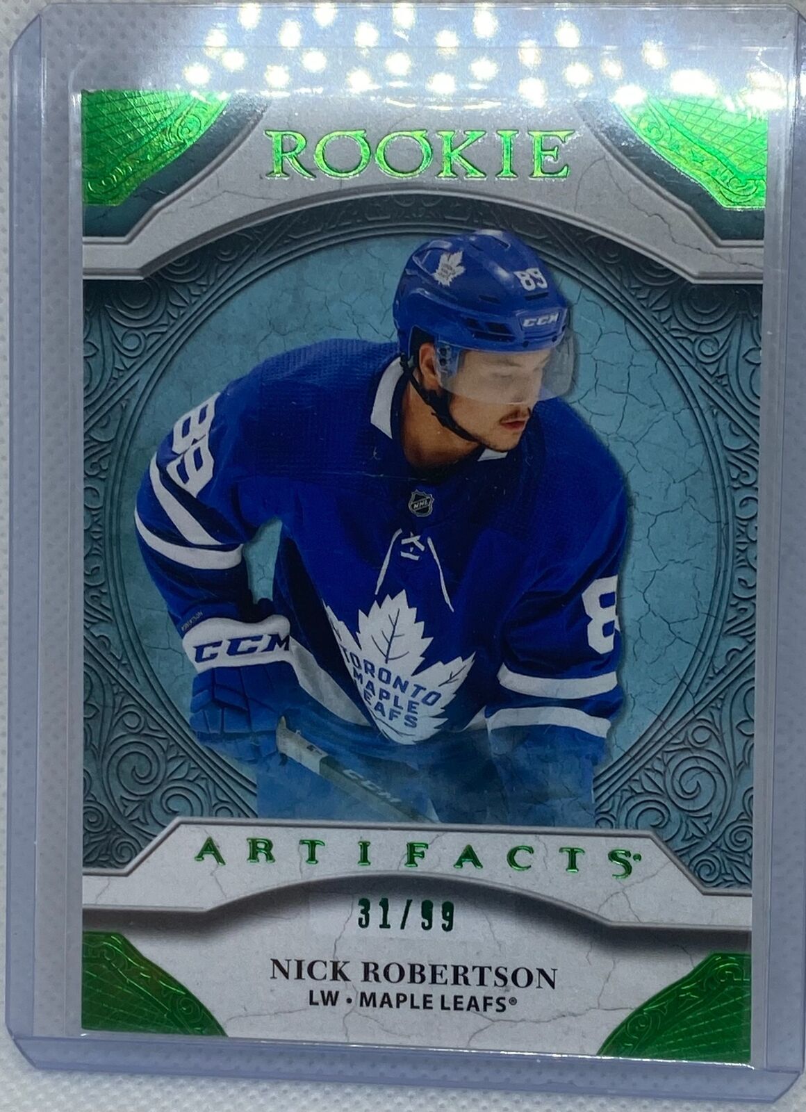 NICK ROBERTSON 2020-21 UPPER DECK ARTIFACTS ROOKIE GREEN RC #D 31/99