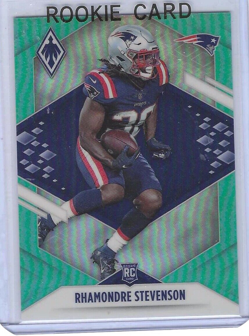RHAMONDRE STEVENSON 2021 PANINI PHOENIX AQUA PRIZM ROOKIE RC #D 067/150
