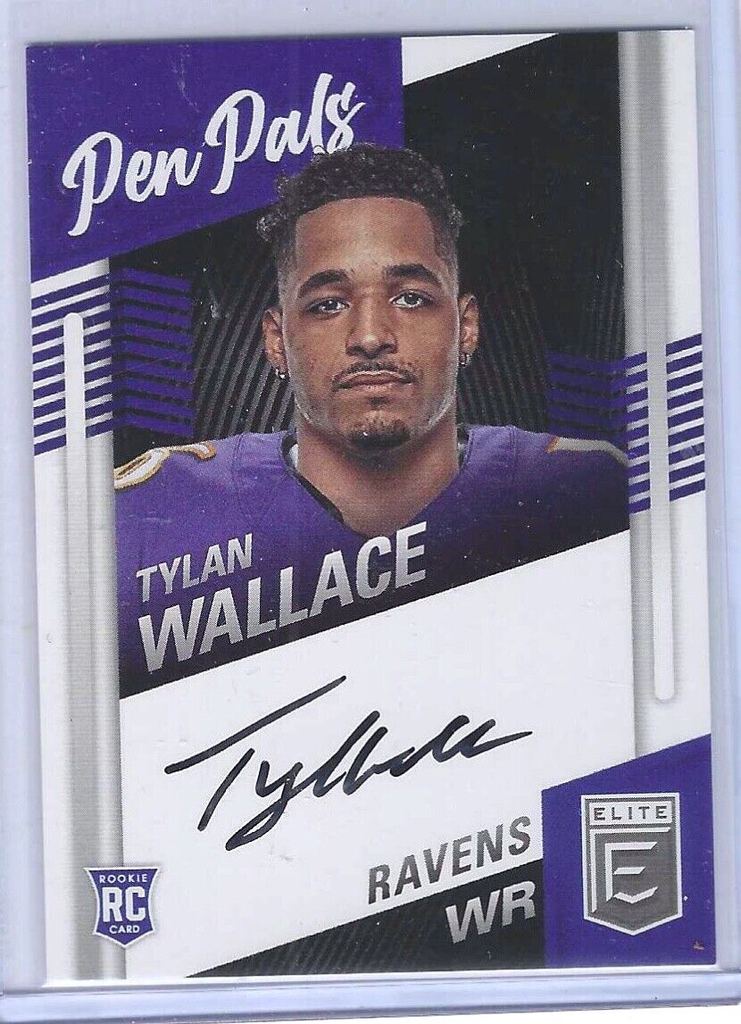 TYLAN WALLACE 2021 DONRUSS ELITE PEN PALS ROOKIE ON CARD AUTO RC #PP-TWA