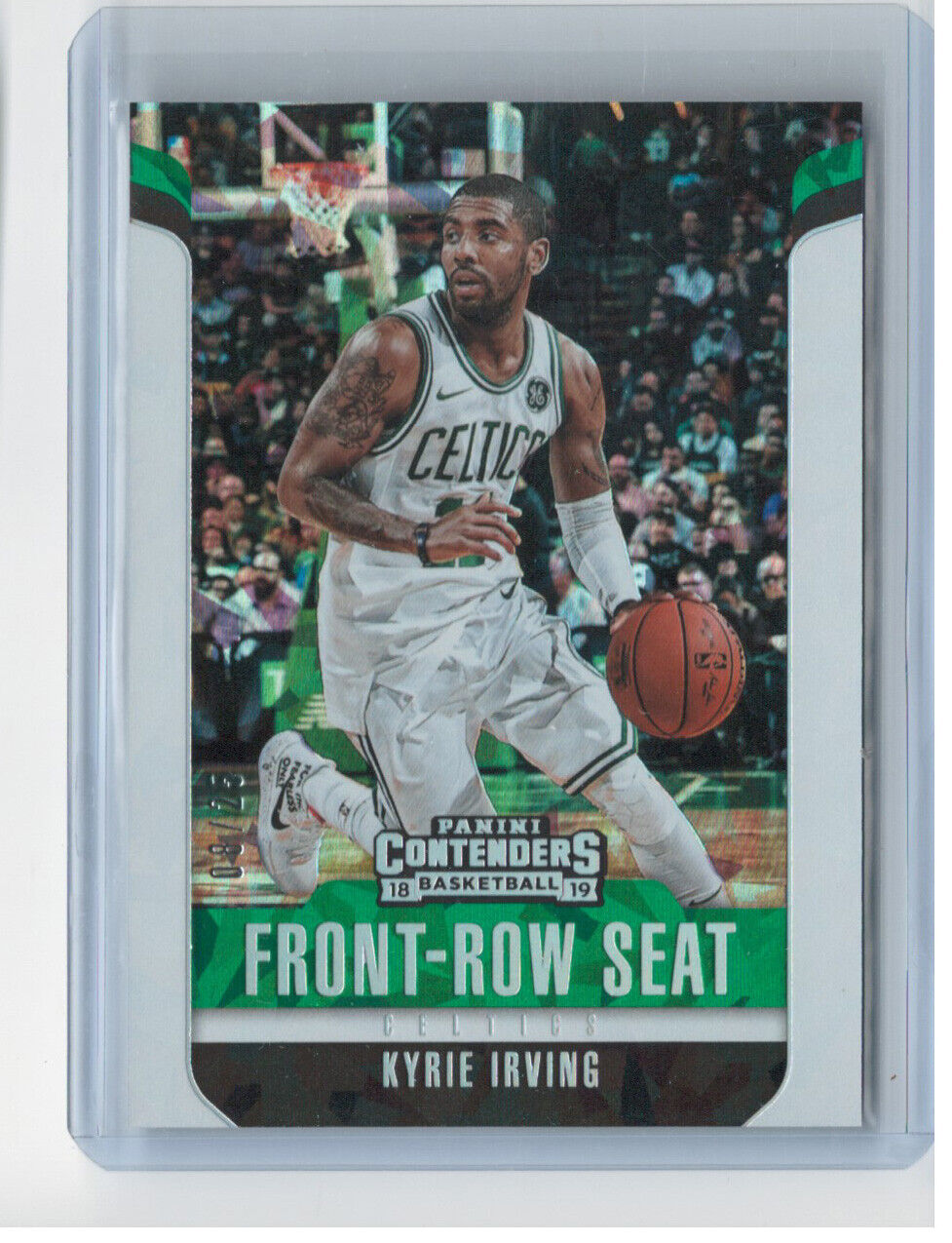 KYRIE IRVING 2018-19 PANINI CONTENDERS FRONT ROW SEAT CRACKED ICE #D 8/25