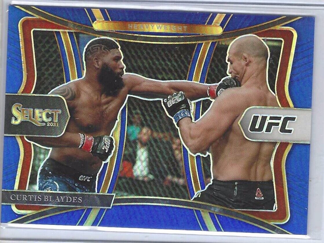 CURTIS BLAYDES 2021 SELECT UFC PREMIER LEVEL HEAVY WEIGHT BLUE PRIZM #D 07/49