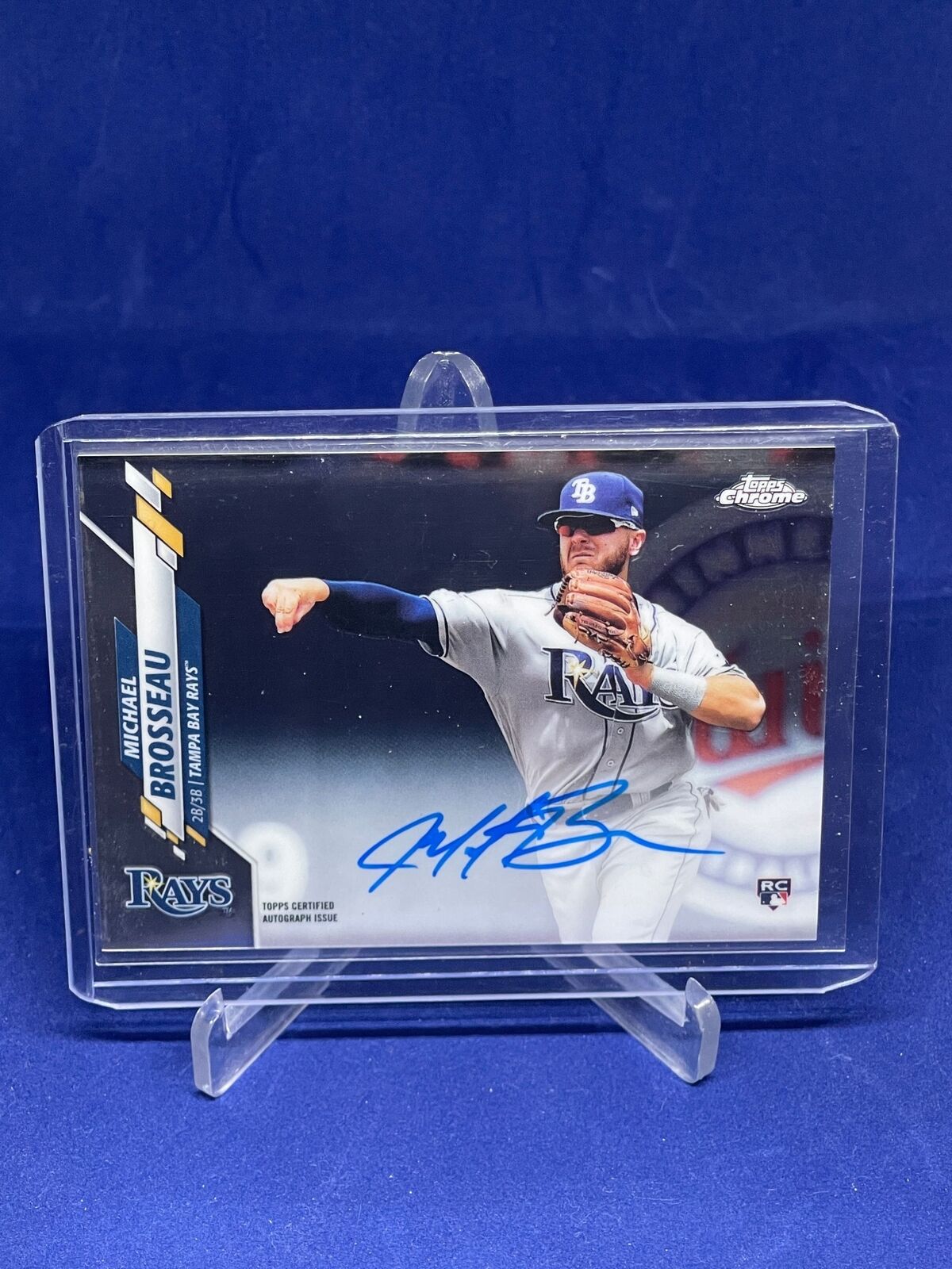 MICHAEL BROSSEAU 202O TOPPS CHROME ON CARD AUTO ROOKIE RC