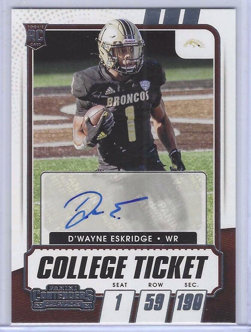 D'WAYNE ESKRIDGE 2021 PANINI CONTENDERS DP COLLEGE TICKET AUTO RC #148