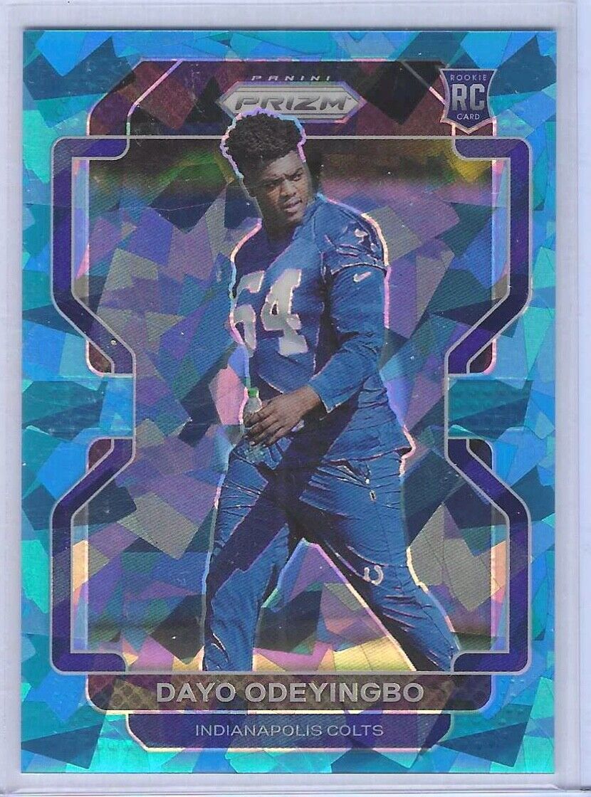 DAYO ODEYINGBO 2021 PANINI PRIZM BLUE CRACKED ICE PRIZM ROOKIE RC #D 73/99