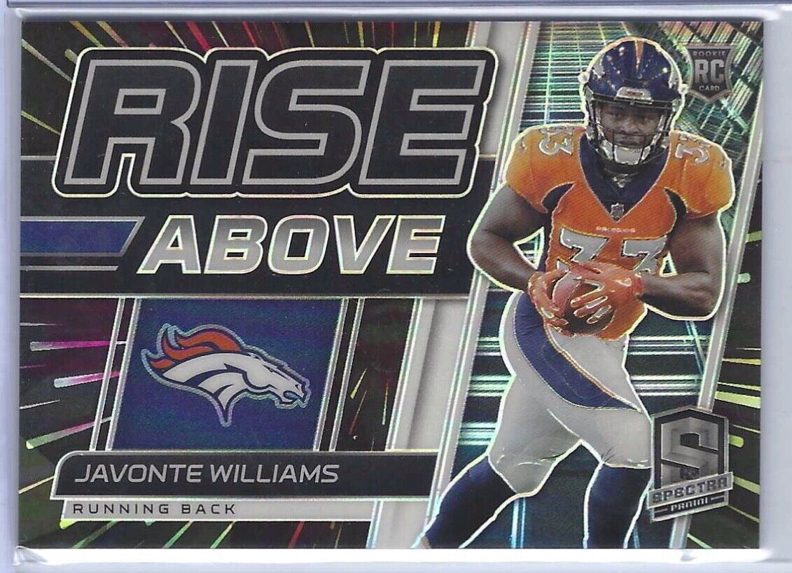 JAVONTE WILLIAMS 2021 PANINI SPECTRA PRIZM RISE ABOVE RC #D 60/75