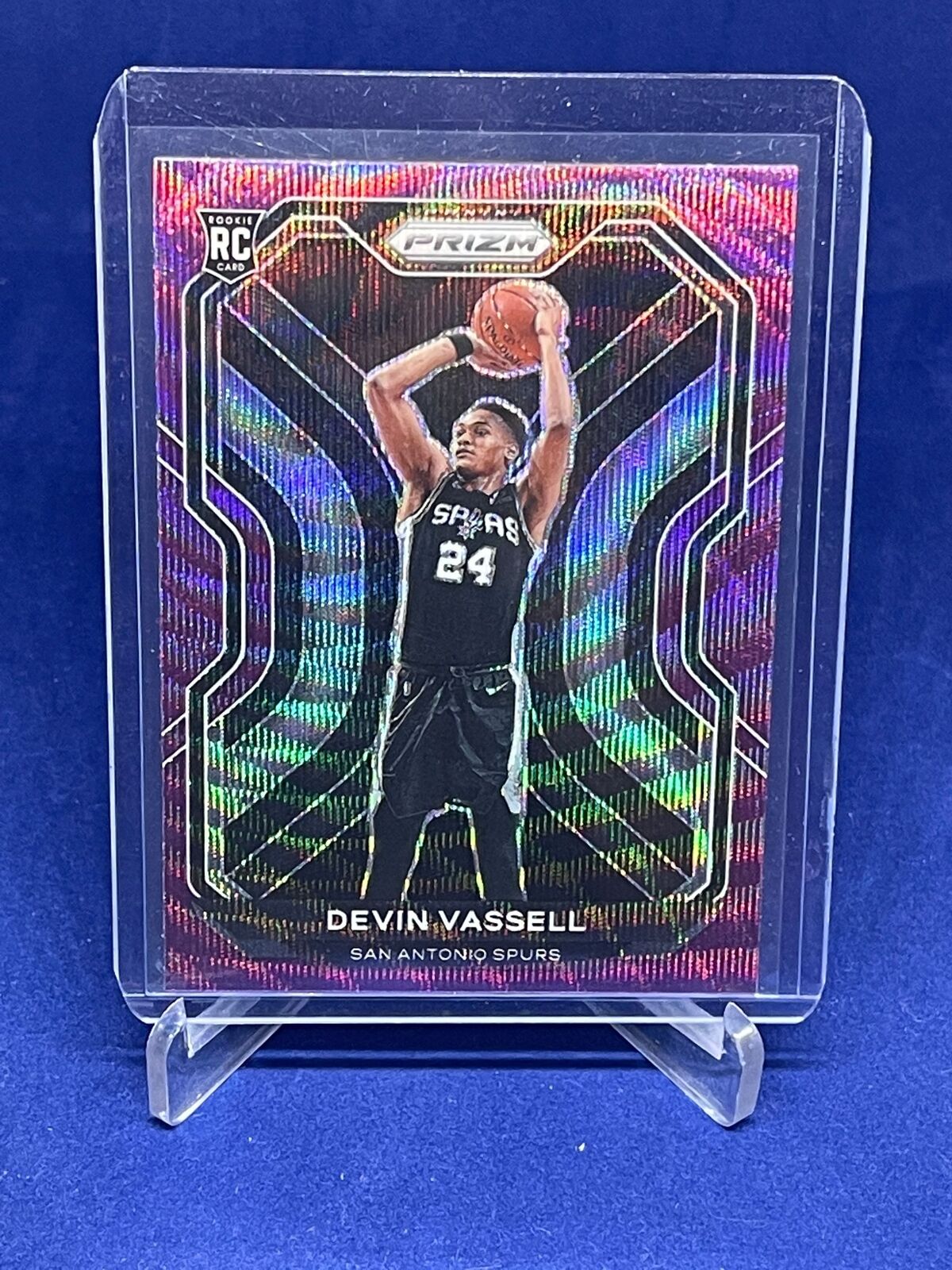 DEVIN VASSELL 2020-21 PANINI PRIZM PURPLE WAVE PRIZMS SP ROOKIE RC #252