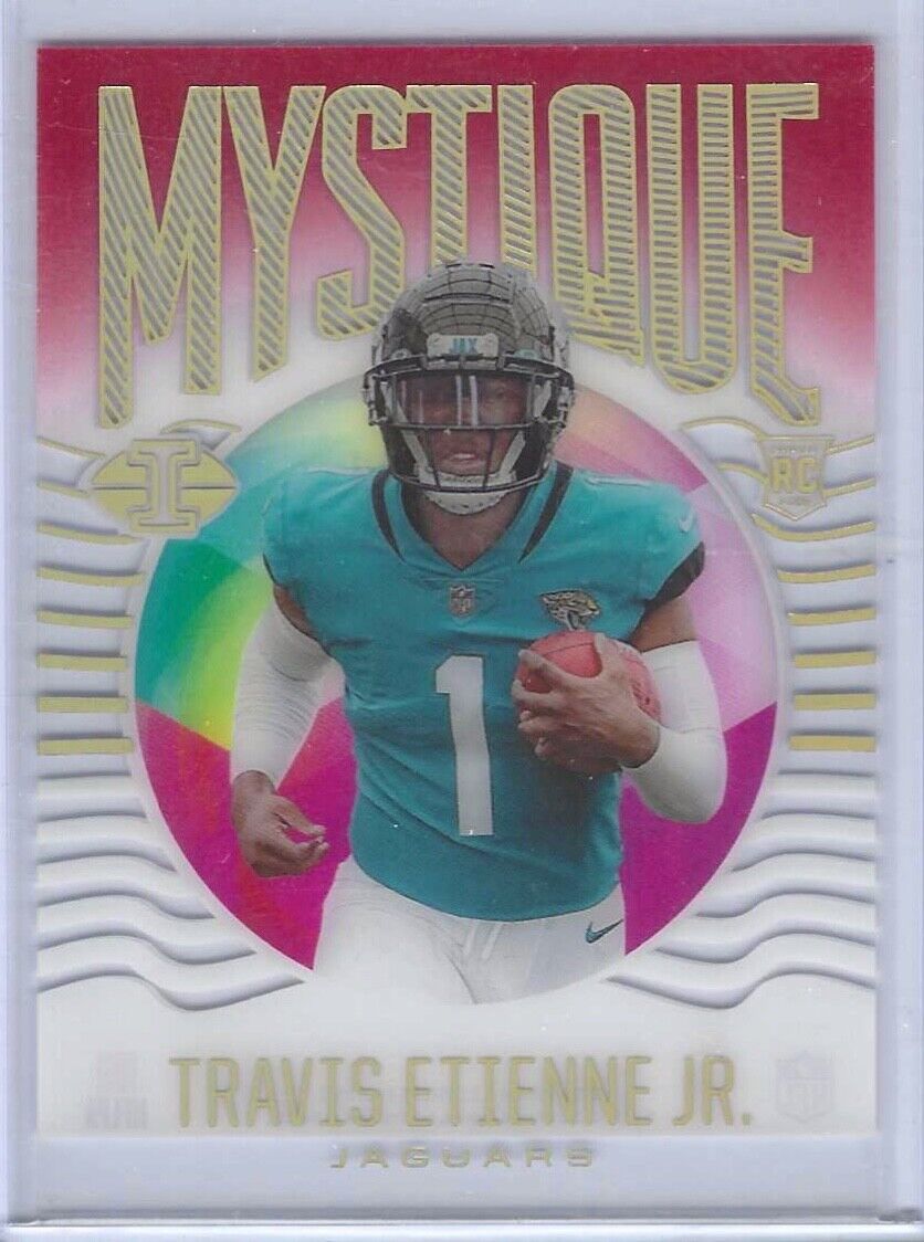 TRAVIS ETIENNE JR 2021 PANINI ILLUSIONS MYSTIQUE ACETATE ORANGE RC #D 118/149