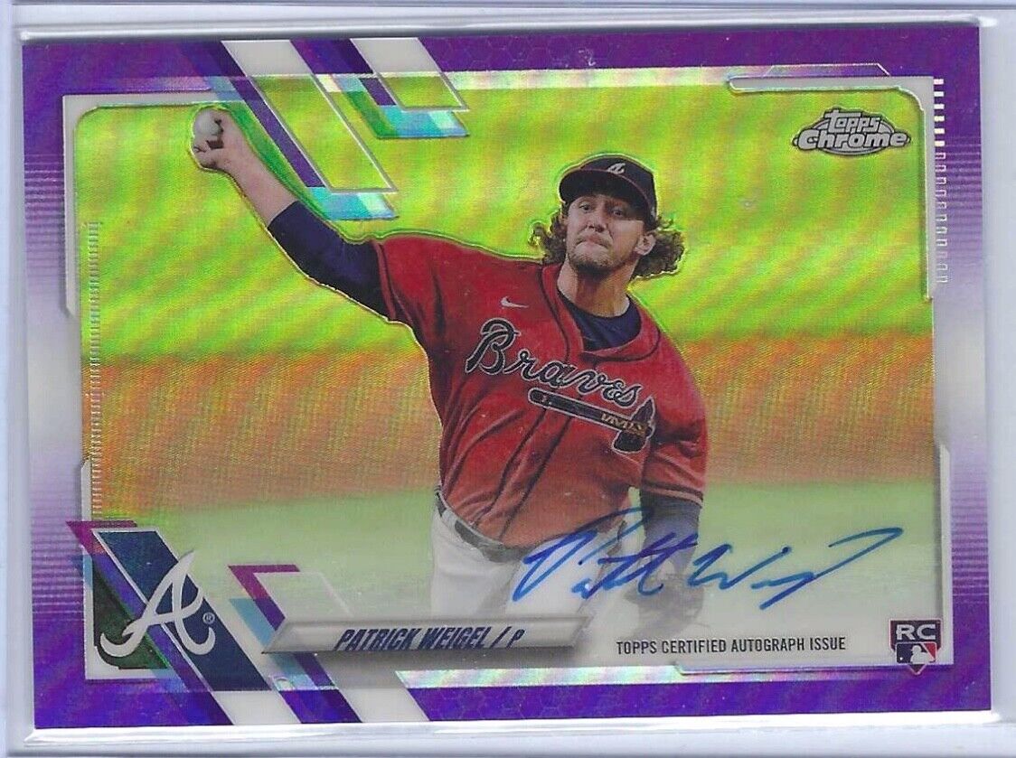 PATRICK WEIGEL 2021 TOPPS CHROME PURPLE REFRACTOR ROOKIE AUTO RC #D 111/250