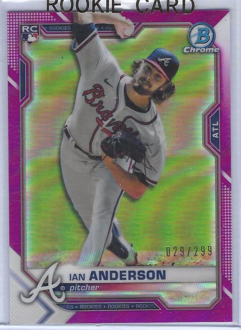 IAN ANDERSON 2021 BOWMAN CHROME PINK REFRACTOR RC #D 029/299