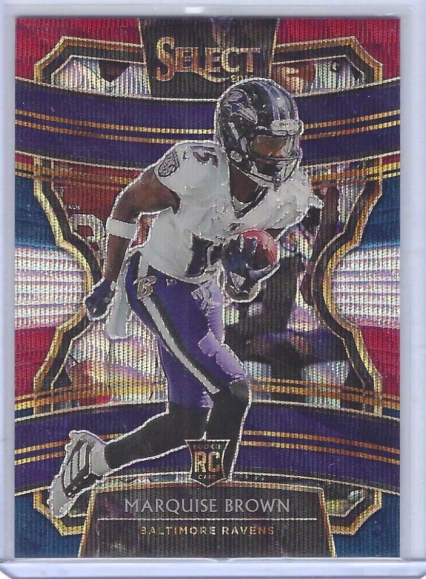 MARQUISE BROWN 2019 PANINI SELECT TRI-COLOR PRIZM CONCOURSE ROOKIE RC #D 002/199