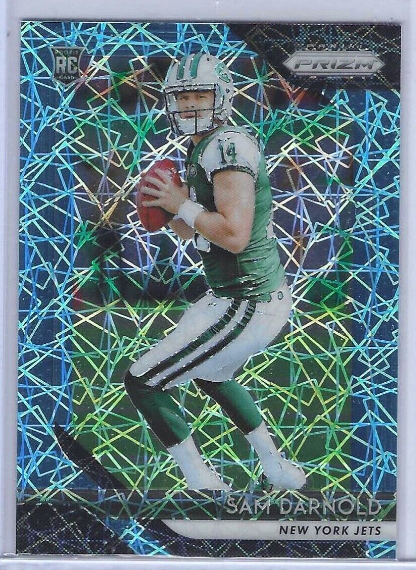 SAM DARNOLD 2018 PANINI PRIZM BLUE LAZER PRIZM RC #203