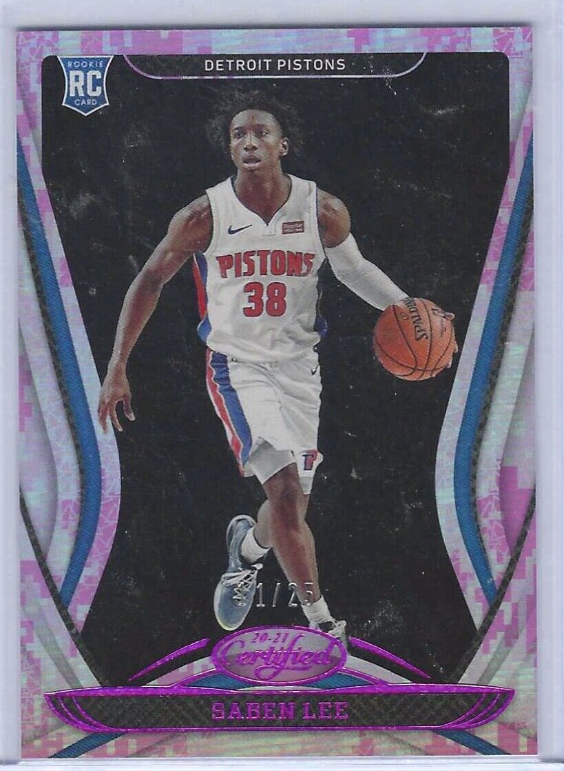 SABEN LEE 2020-21 PANINI CERTIFIED PINK CAMO FOIL ROOKIE RC #D 11/25