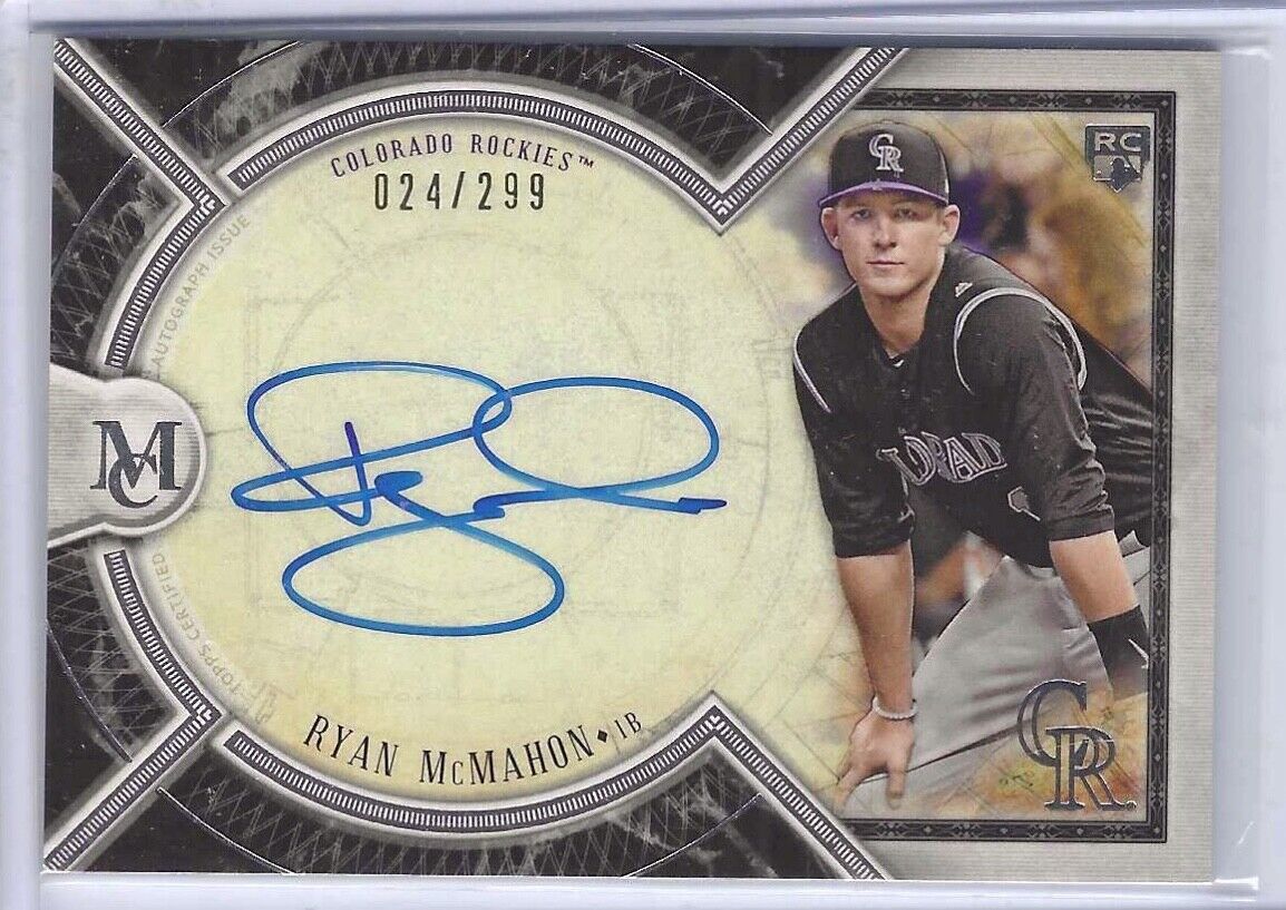RYAN MCMAHON 2018 TOPPS MUSEUM COLLECTION ARCHIVAL ROOKIE AUTO RC #D 024/299