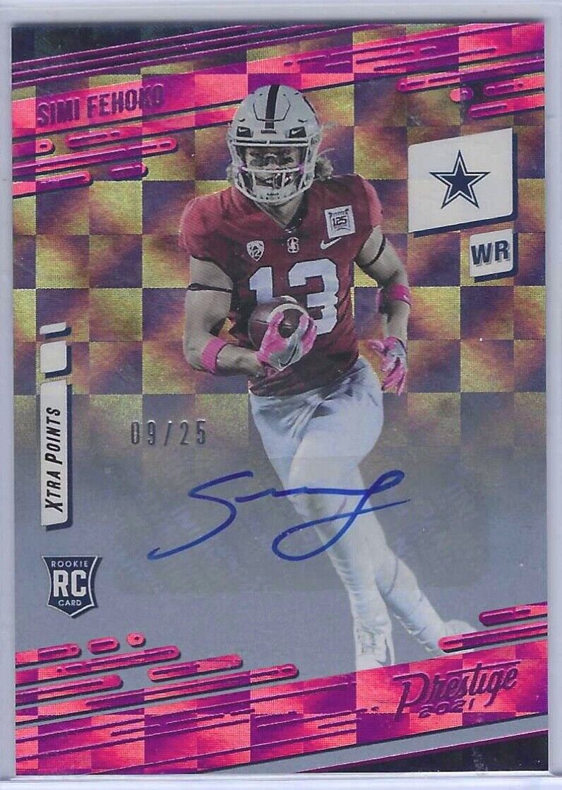 SIMI FEHOKO 2021 PRESTIGE PINK FOIL XTRA POINTS ROOKIE AUTO RC #D 09/25