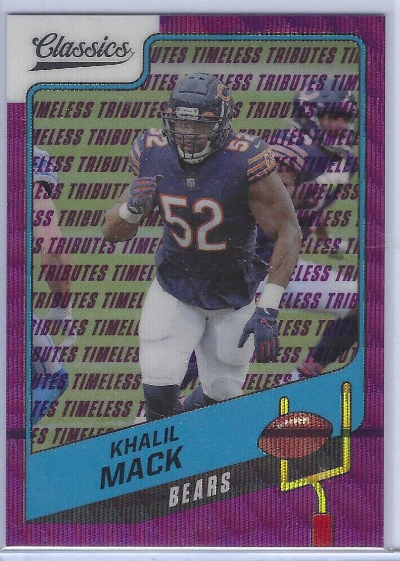 KHALIL MACK 2021 PANINI CLASSICS PURPLE WAVE PRIZM #D 06/50