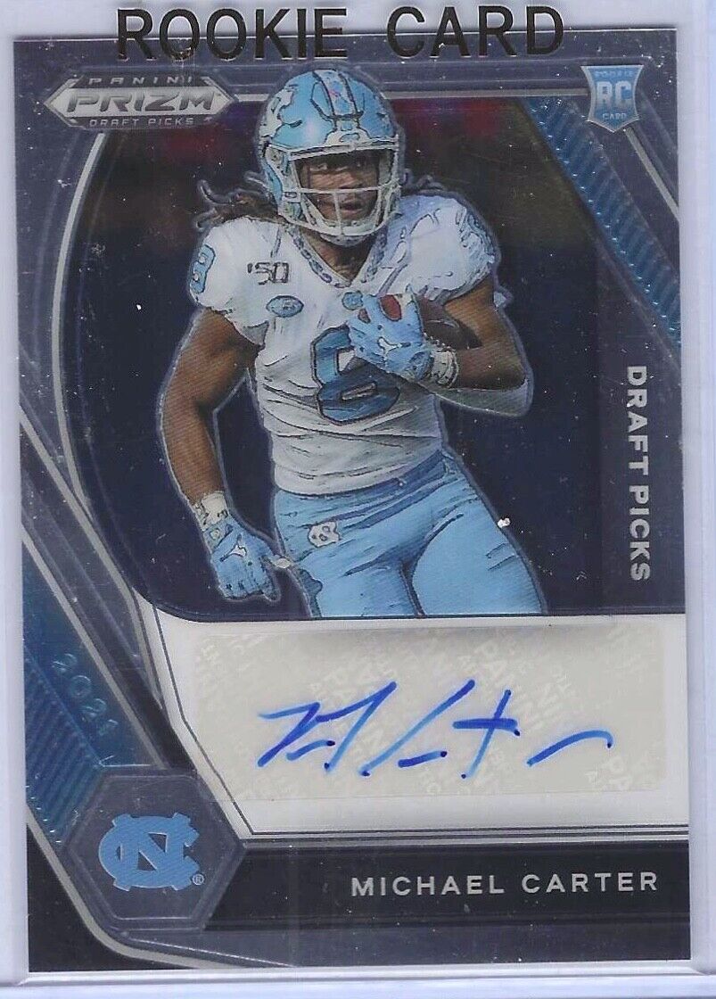 MICHAEL CARTER 2021 PANINI PRIZM DP ROOKIE AUTO RC #DPA-MCA