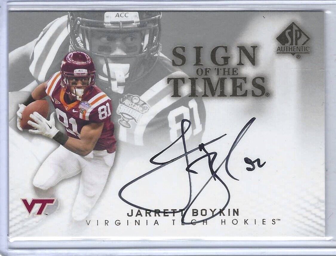 JARRETT BOYKIN 2012 UPPER DECK SP AUTHENTIC SIGN OF THE TIMES AUTO RC #ST-BO