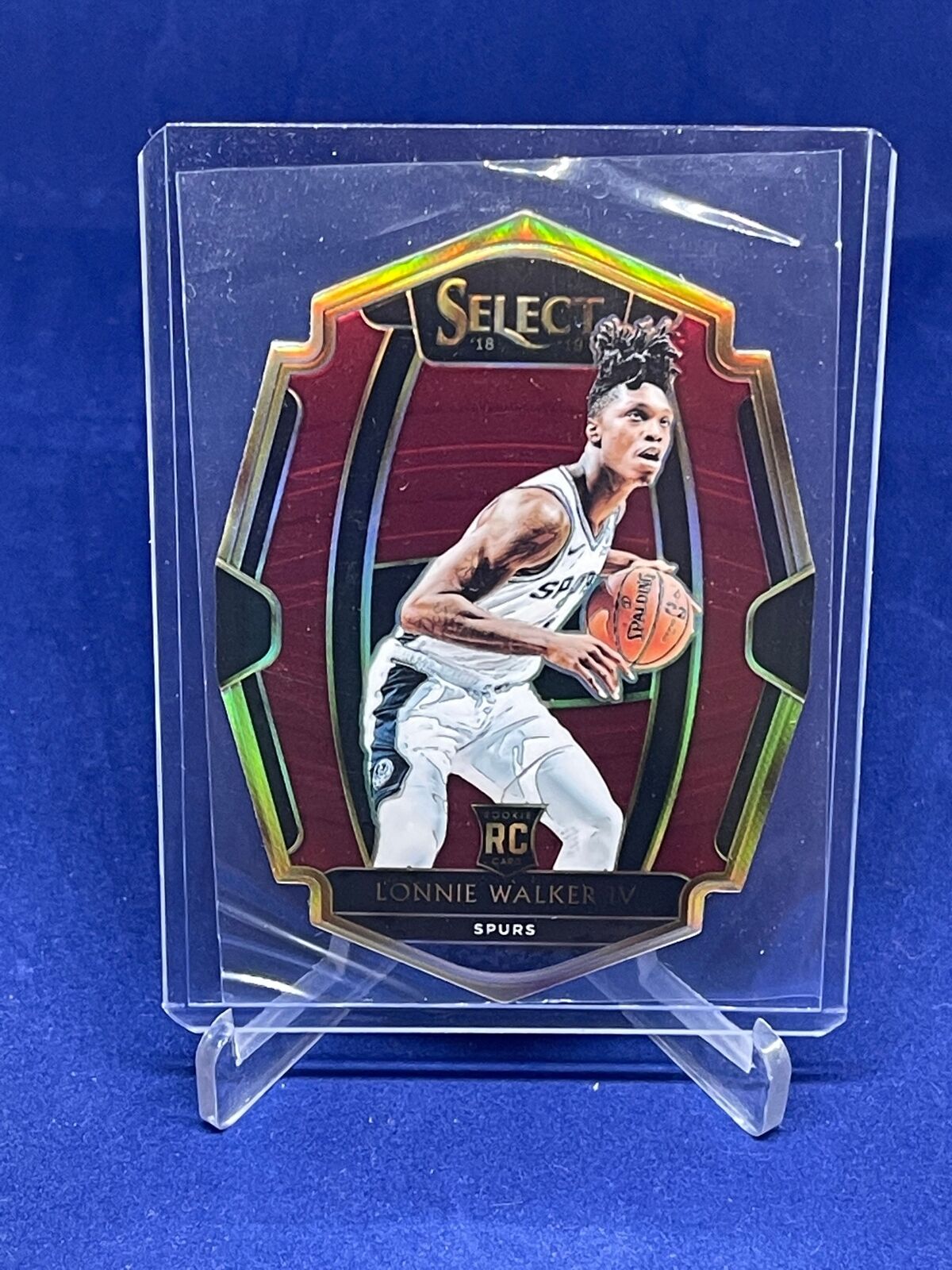 LONNIE WALKER IV 2018-19 SELECT PREMIER LEVEL DIE CUT RED PRIZM RC #D 95/175
