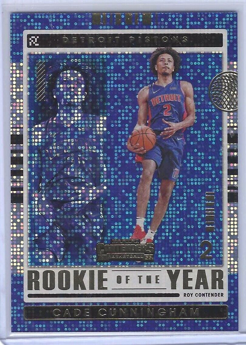 CADE CUNNINGHAM 2021-22 PANINI CONTENDERS ROOKIE OF THE YEAR RC #1