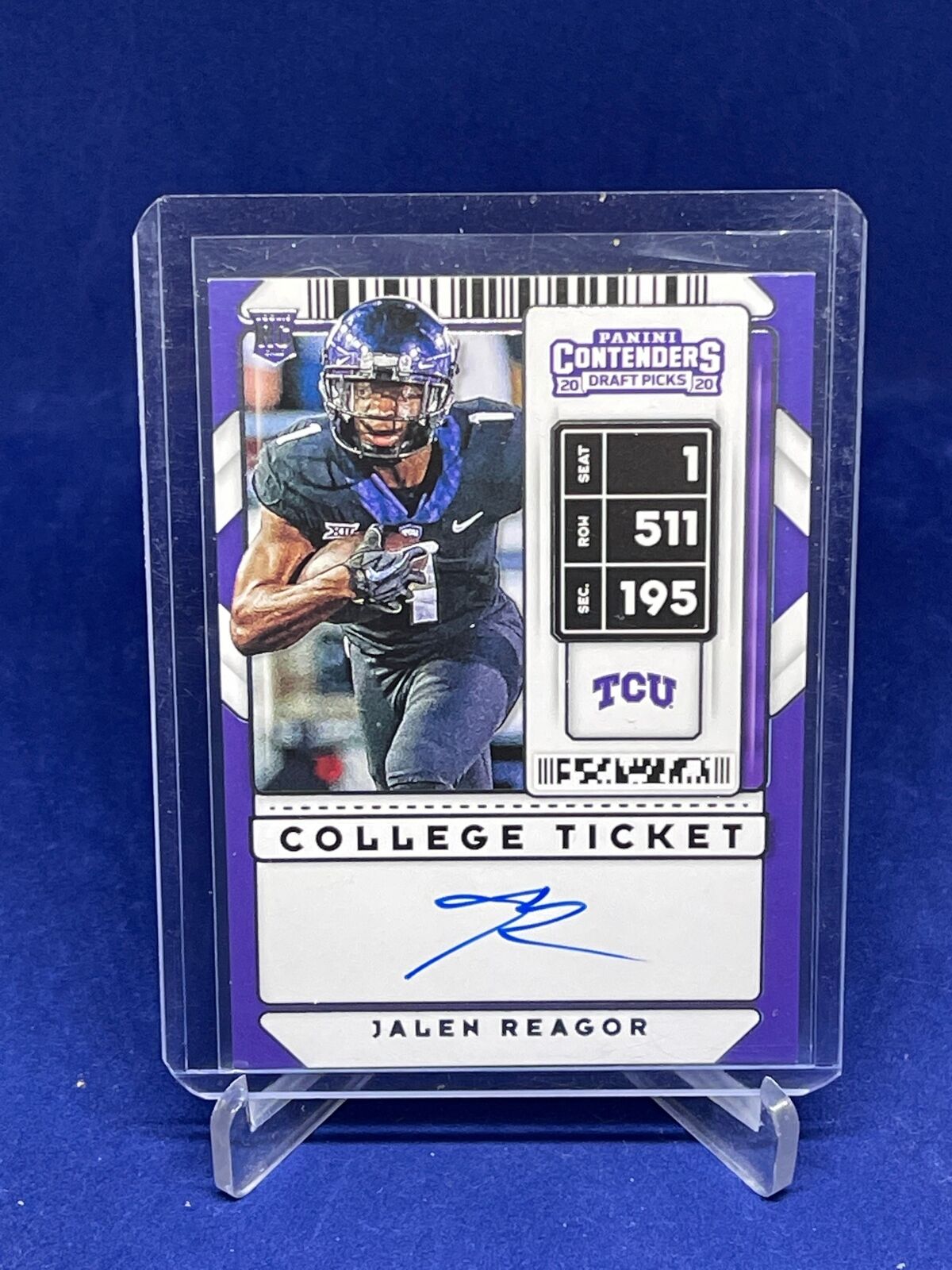 JALEN REAGOR 2020 PANINI CONTENDERS DRAFT TICKET ON CARD AUTO ROOKIE RC #113