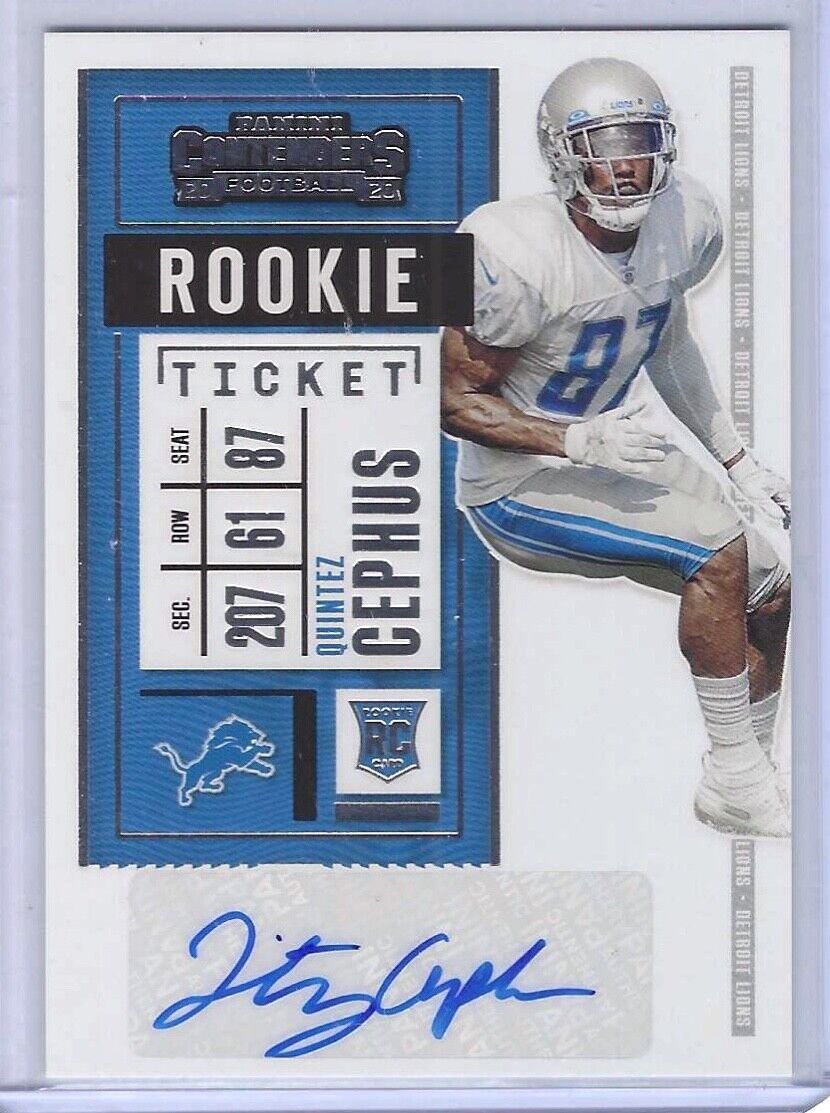 QUINTEZ CEPHUS 2020 PANINI CONTENDERS ROOKIE TICKET AUTO RC #202