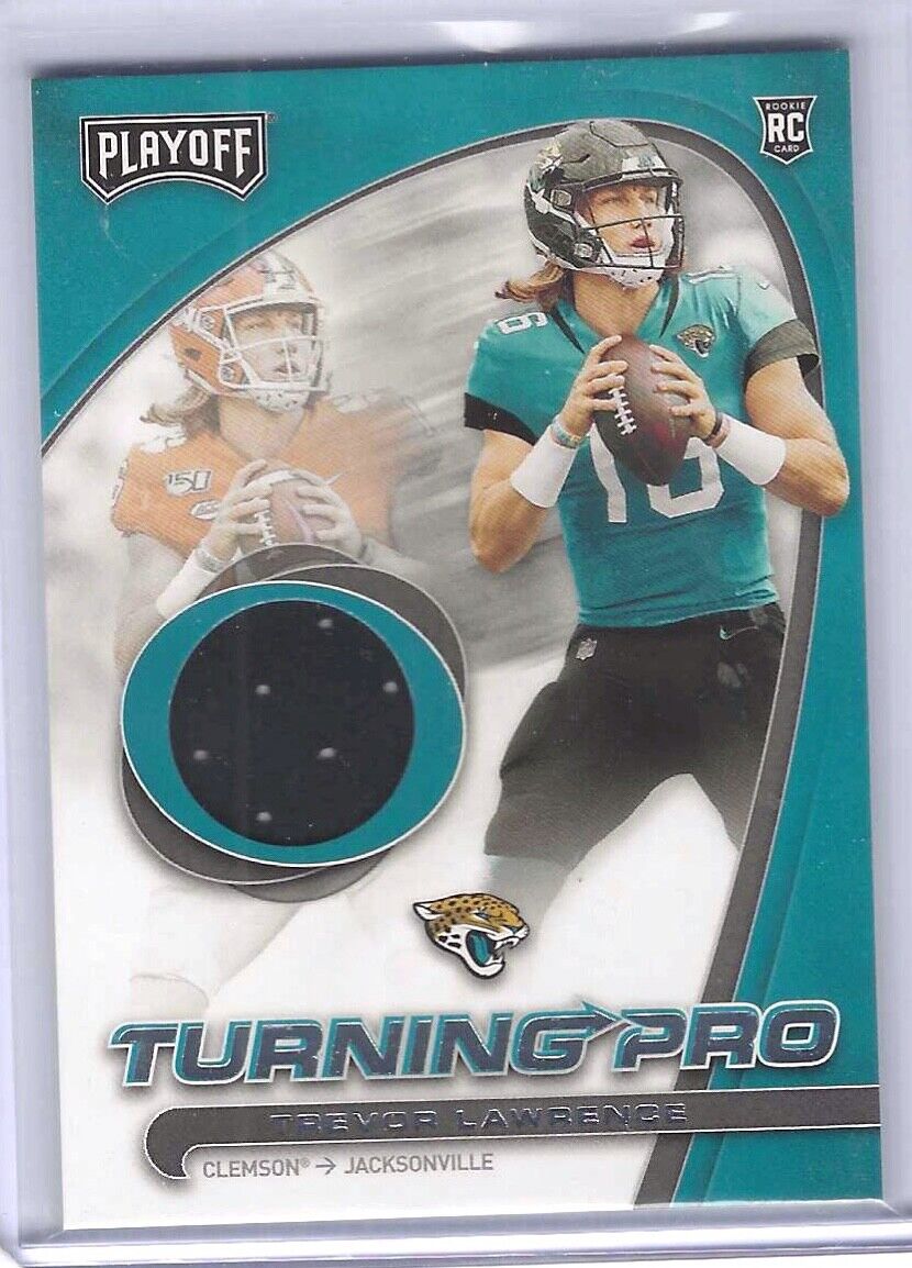 TREVOR LAWRENCE 2021 PANINI PLAYOFF ROOKIE TURNING PRO JERSEY RC #TP-TLR