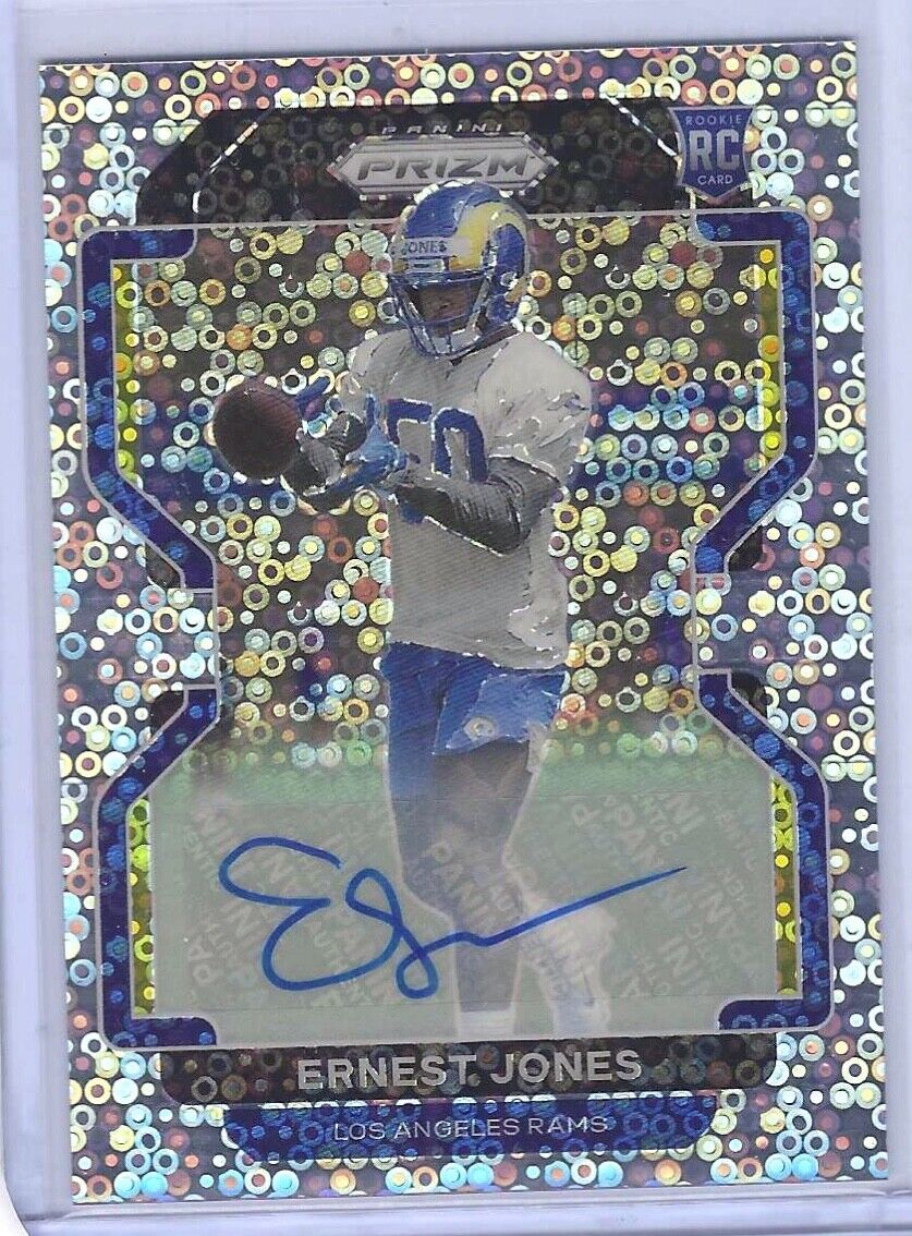 ERNEST JONES 2021 PANINI PRIZM SILVER DISCO NO HUDDLE ROOKIE AUTO RC #421