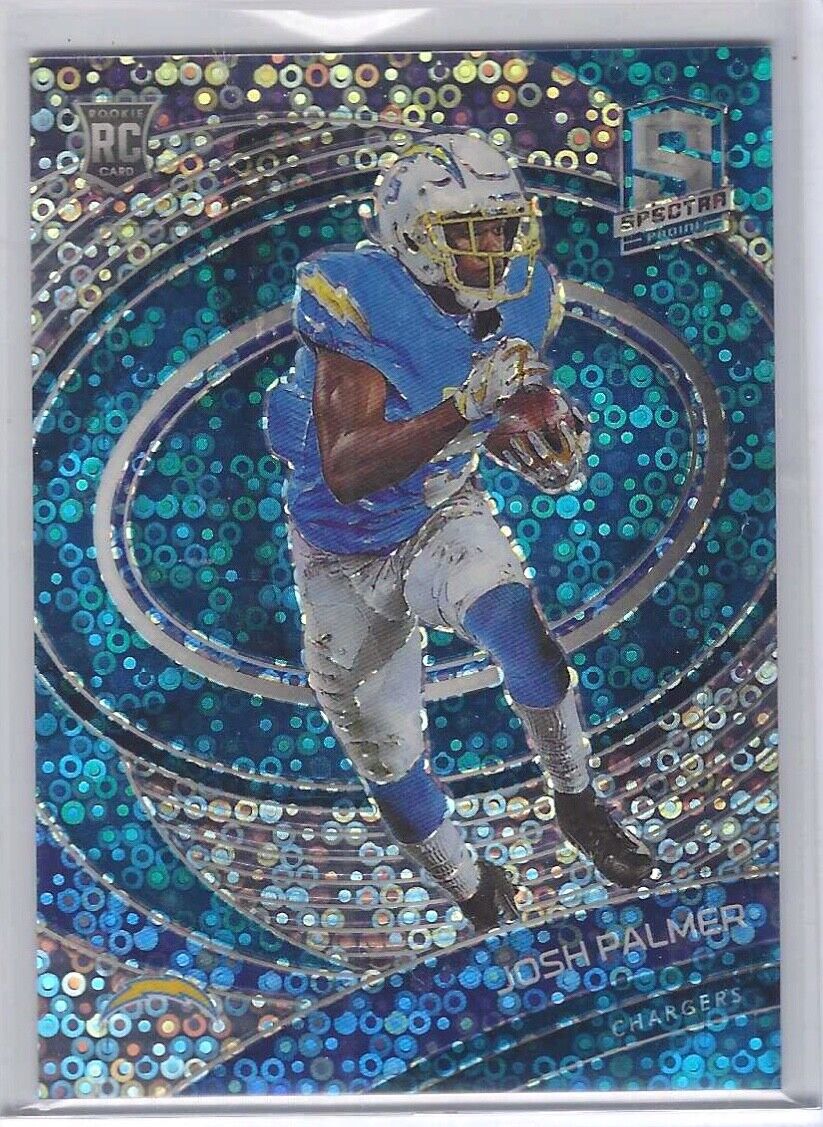 JOSH PALMER 2021 PANINI SPECTRA BLUE DISCO PRIZM ROOKIE RC #D 49/60