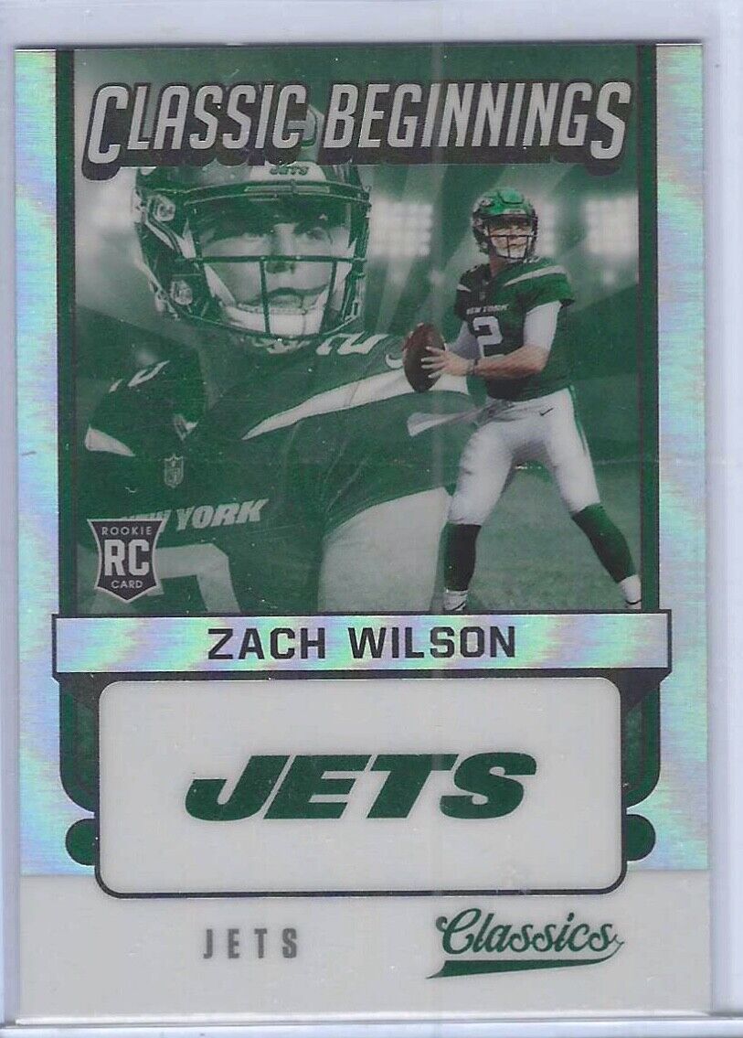 ZACH WILSON 2021 PANINI CLASSICS CLASSIC BEGINNINGS SILVER PRIZM RC #CB-ZW