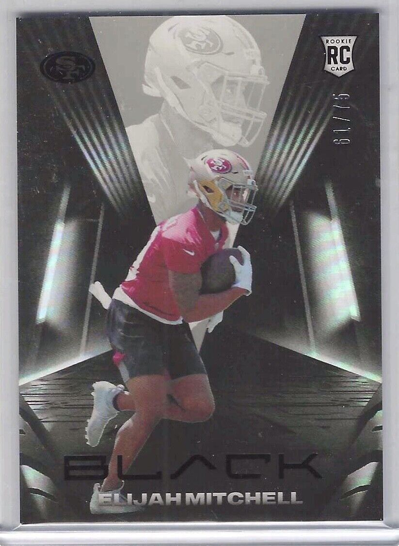 ELIJAH MITCHELL 2021 PANINI BLACK ROOKIE RC #D 61/75