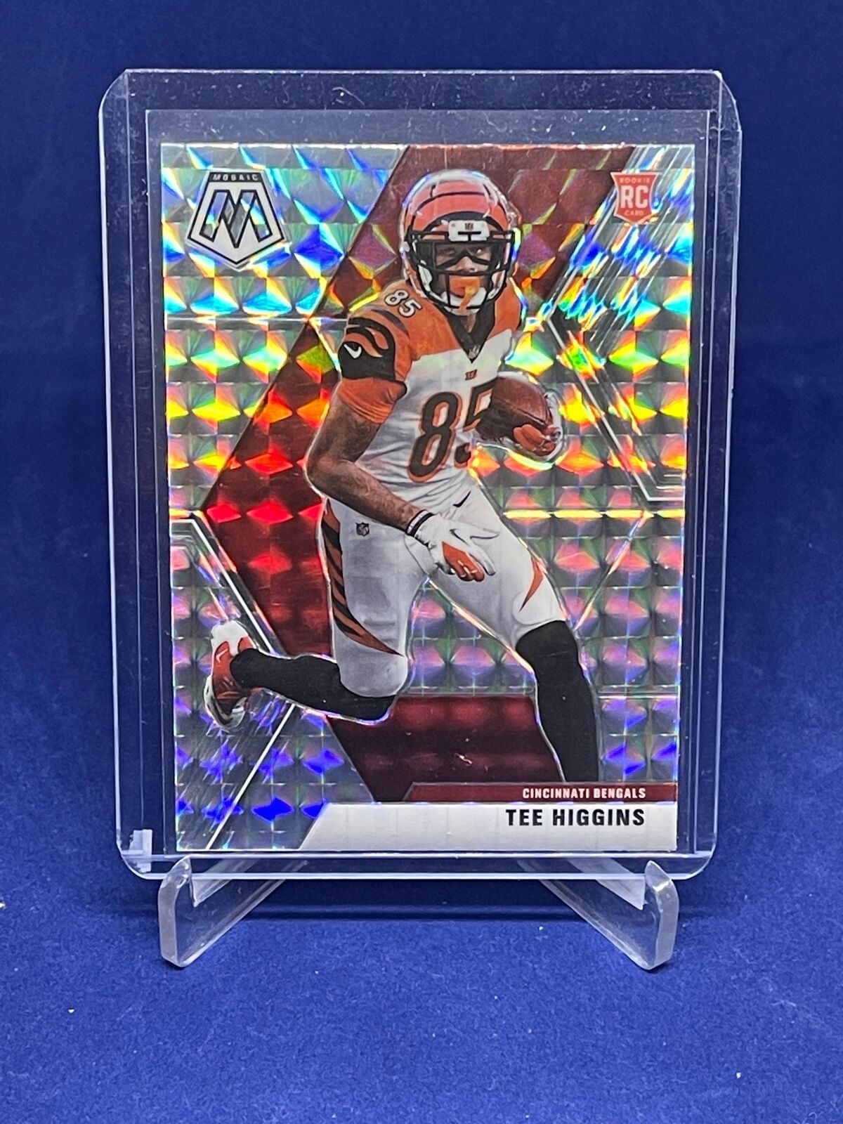 TEE HIGGINS 2020 PANINI MOSAIC SILVER WAVE PRIZM ROOKIE RC #213