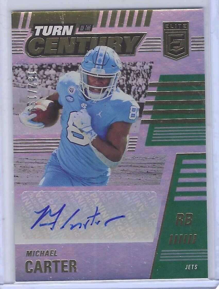 MICHAEL CARTER 2021 DONRUSS ELITE TURN OF THE CENTURY AUTO RC #D 152/199