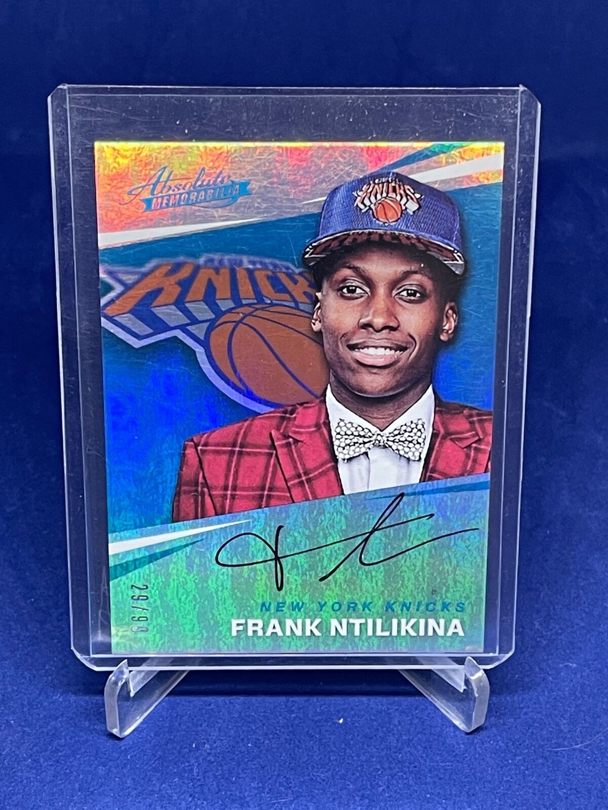 FRANK NTILIKINA 2017-18 PANINI ABSOLUTE ROOKIE ON CARD AUTO RC #D 29/99