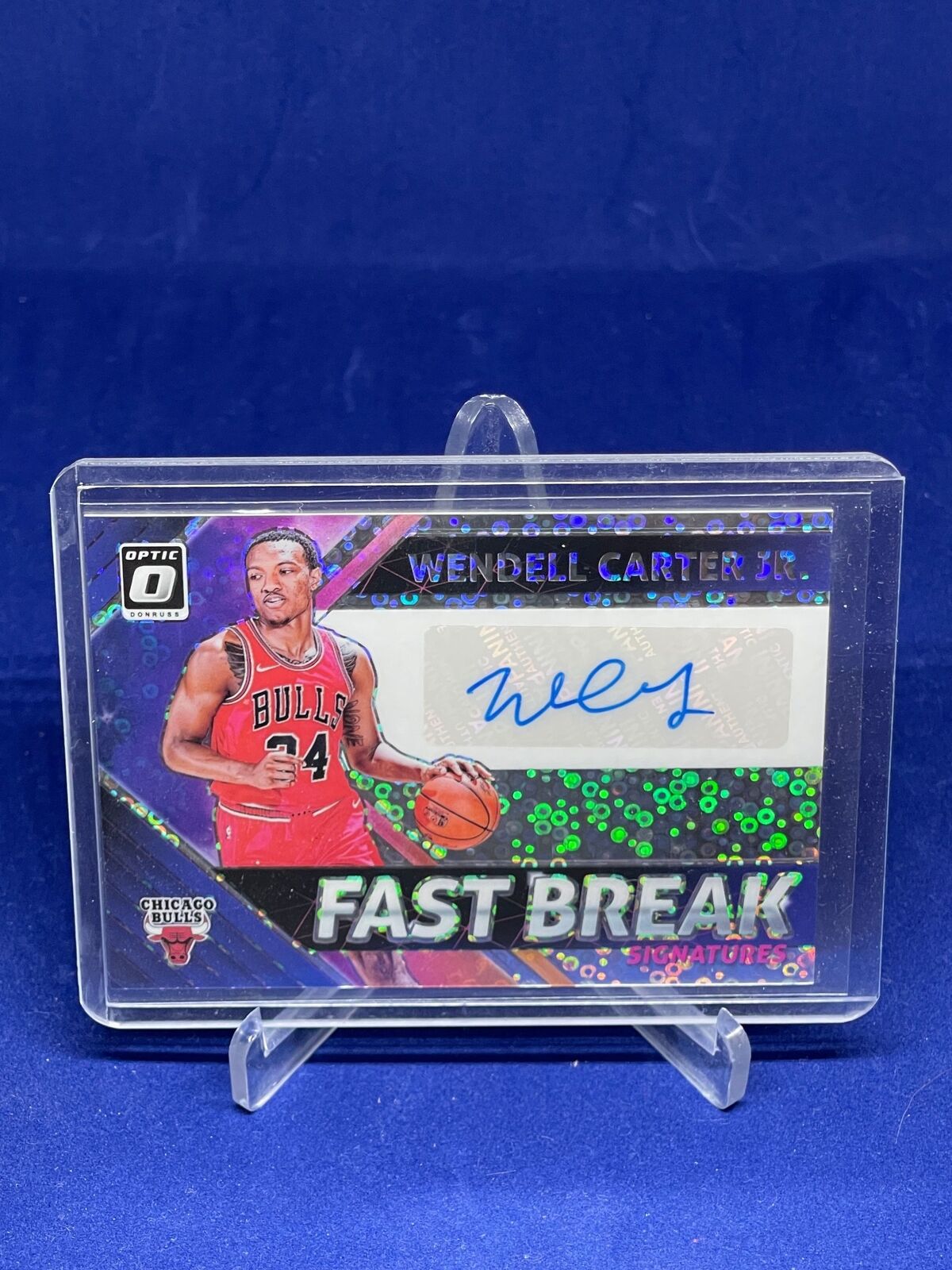 WENDELL CARTER JR 2018-19 PANINI DONRUSS OPTIC FAST BREAK AUTO PRIZM RC