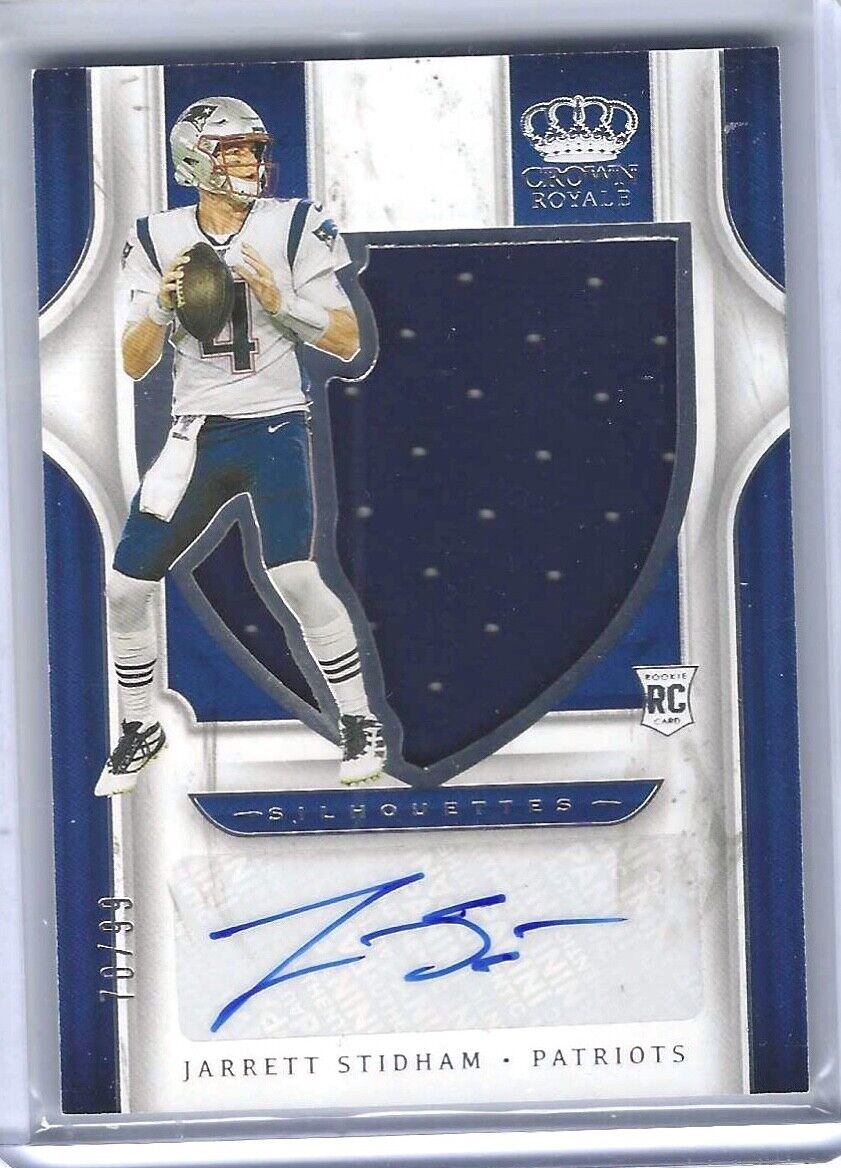 JARRETT STIDHAM 2019 CHRONICLES CROWN ROYALE SILHOUETTE JERSEY AUTO RC /99