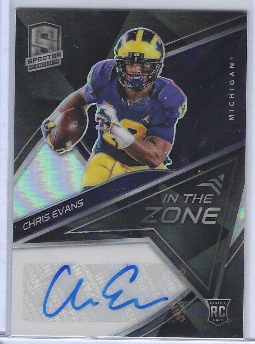CHRIS EVANS 2021 CHRONICLES DRAFT PICKS SPECTRA IN THE ZONE AUTO RC #D 20/40