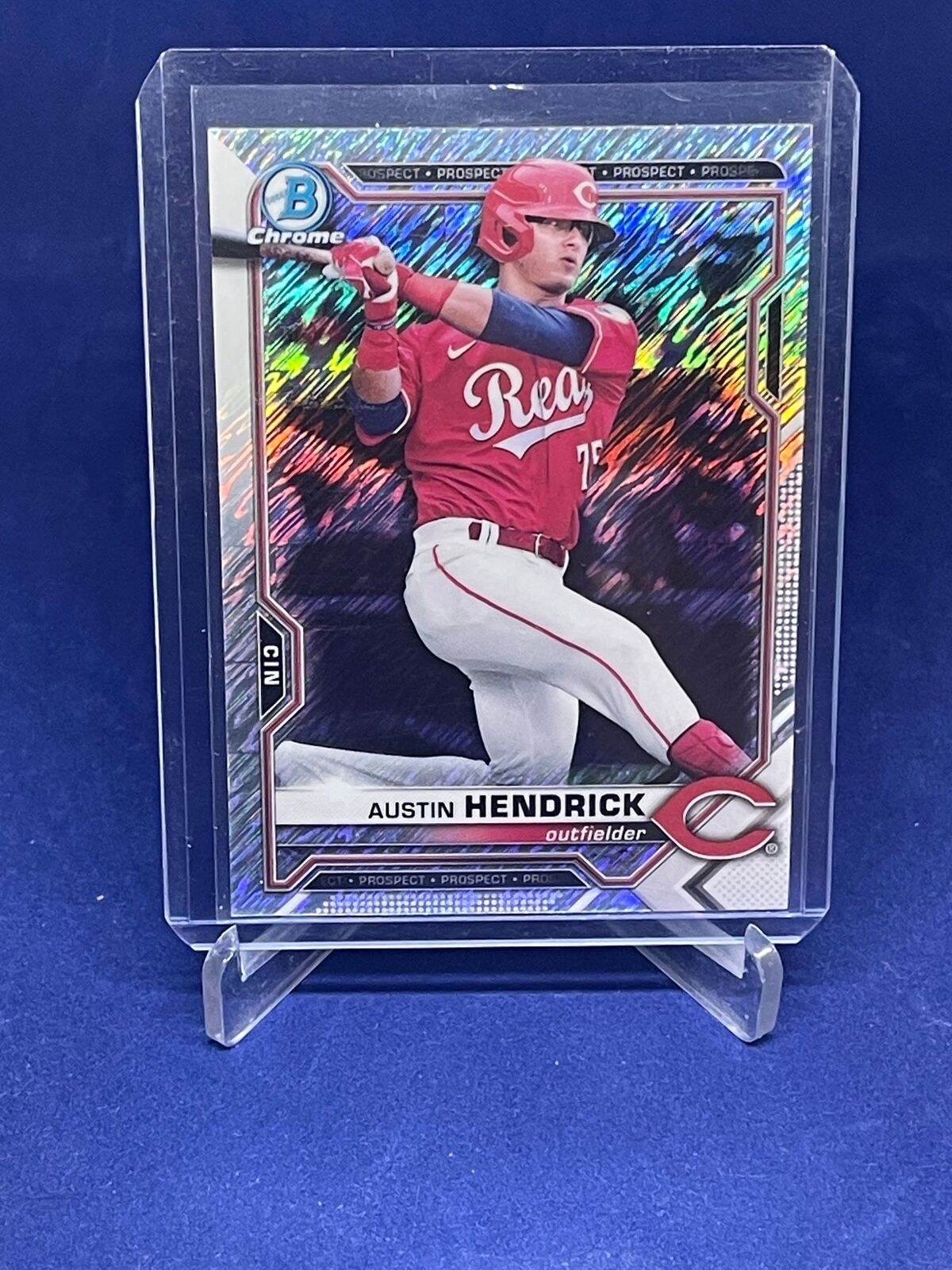 AUSTIN HENDRICK 2021 BOWMAN CHROME PROSPECTS SHIMMER REFRACTOR PROSPECT