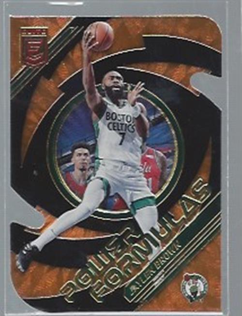 JAYLEN BROWN 2021-22 PANINI ELITE POWER FORMULAS ORANGE DIE CUT SP #18