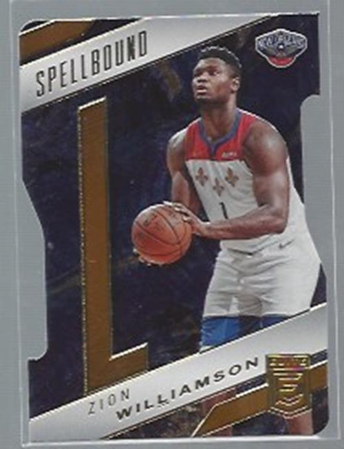 ZION WILLIAMSON 2021-22 PANINI ELITE SPELLBOUND "L" ORANGE DIE CUT SP #30