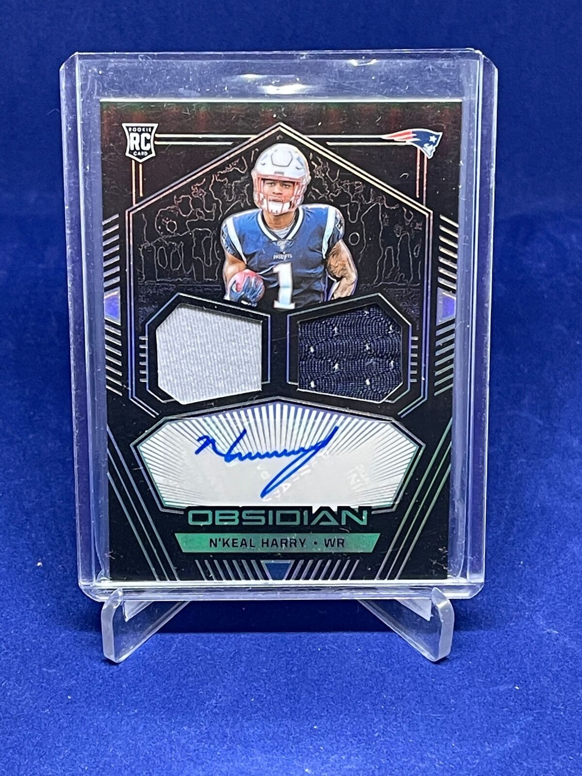 N'KEAL HARRY 2019 PANINI OBSIDIAN DUAL JERSEY AUTO ROOKIE RC #D 28/150